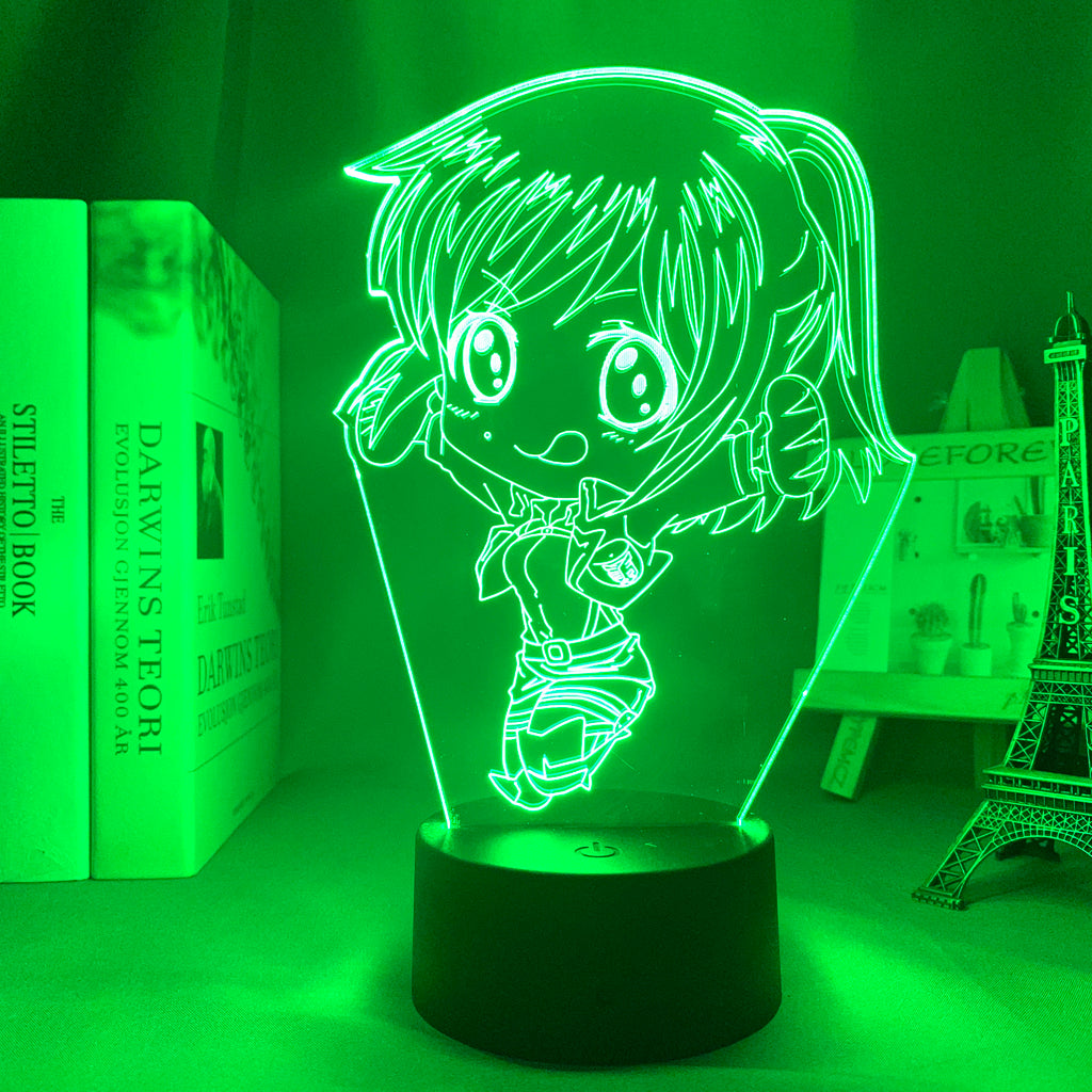 Anime Attack on Titan 3d Lamp Sasha Braus Chibi Light for Bedroom Decor Kids Gift Attack on Titan LED Night Light Sasha Braus