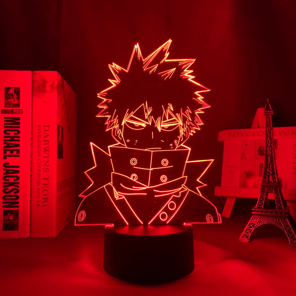 3d Led Night Light Anime My Hero Academia for Bedroom Decor Birthday Gift Manga Gadget My Hero Academia Katsuki Bakugo Lamp 3d