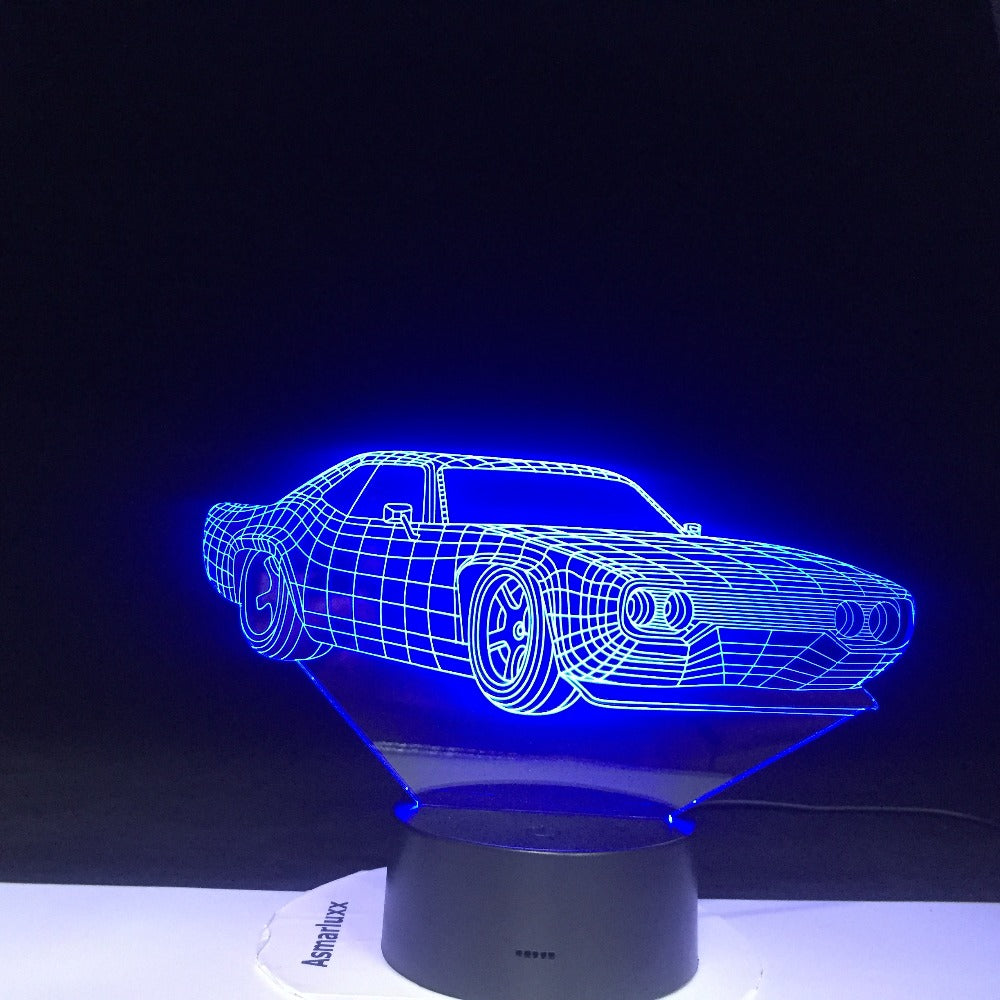3D LED Car Shape Night Lights Colors Changing Visual Vehicle Luminaria Table Lamp Sleeping Lighting Home Decor Dropship Gift1461