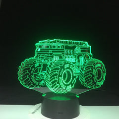 Vehicle Car 7 Colors Changing Creative Gifts 3D Led Table Lamp Usb Touch Button Vehicle Night Lights Kids Bedroom Decor Dropship