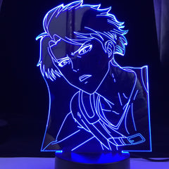 Attack on Titan Levi Ackerman Acrylic 3d Lamp for Home Room Decor Light Child Gift Levi Ackerman LED Night Light Anime