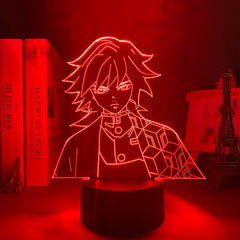 Kimetsu No Yaiba Giyu Tomioka  Anime Figure LED Lamp Home Bedroom Desk Decoration Small Night Light for Kids 7 Colors 3D Light