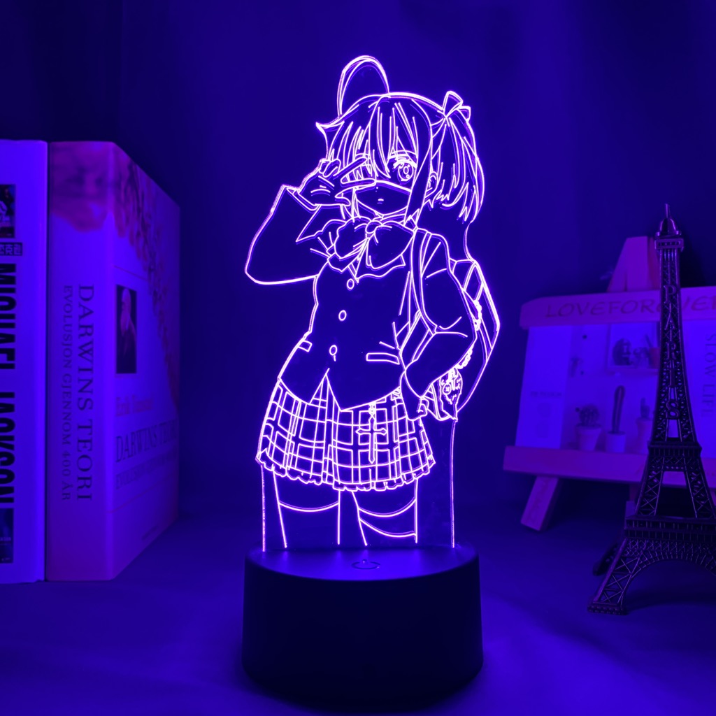 Rikka Takanashi Led Night Light for Bedroom Decor Nightlight Birthday Gift Anime 3d Lamp Rikka Love Chunibyo Other Delusions