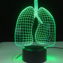 Lungs Shape Nightlight Remote Control 3D Illusion Led Night Light Lamp Figure Bedroom Decor Desk Lamp Dropshipping 2020 Gift