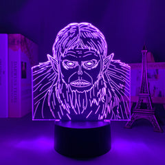 Anime Led Light Attack on Titan Beast Titan for Bedroom Decor Night Light Kid Birthday Gift Manga Shingeki No Kyojin 3d Lamp