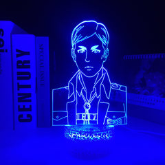Attack on Titan Erwin Smith 3D Lamp Home Bedroom Table Decoration Small Night Light for Kids Multiple Color Changes With Remote Control