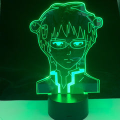 Anime Lamp The Disastrous Life of Saiki K for Bedroom Acrylic 3D Lamp Decor Nightlight Fans Birthday Christmas Party Gift