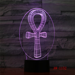 Creative Cross 3D Colorful USB Come Children Eye Creative Lamp Gift Table Lamp Children Gifts 1152