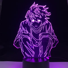 Manga Death Note L Anime  Figure Small Night Light Home Bedroom Table Decoration Children's Festival Birthday gifts USB Link Charging 3D lamp