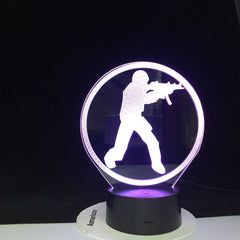 Soldier 3d Lamp Colorful Touch Gradual Led Visual Led Night Light Gift Decoration Table Lamp Lovely Cartoon Children's Toys