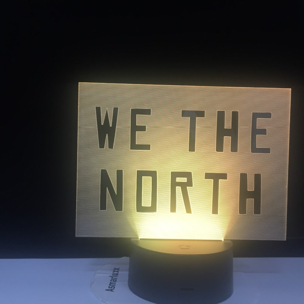 Game We The North 3D Led Night Light for Office Room Decor Nightlight Touch Switch Color Changing Atmosphere Lamp Dropshipping