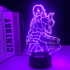 Anime Figure Madara 3D LED Night Light Home Decor Children's Festival Birthday gifts USB Link Charging 7 Color Changes With Remote Control Neon Lamp