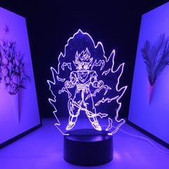 Martial Artist 3D LED Anime Figure Night Light Home Bedroom Table Decoration Night Light for Children's Festival Birthday Gifts 7 Color Changes With Remote Neon Lamp