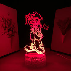 Kingdom Hearts Game Figure Sora Keyblade Home Room Decoration 3D Lamp Childrens Gifes Multiple Color Change Control