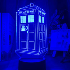 Doctor Who Call Box 3d Optical Led Night Light Lamp for Kids Bedroom Decoration Police Box Gift for Child Room Bedside Lamp