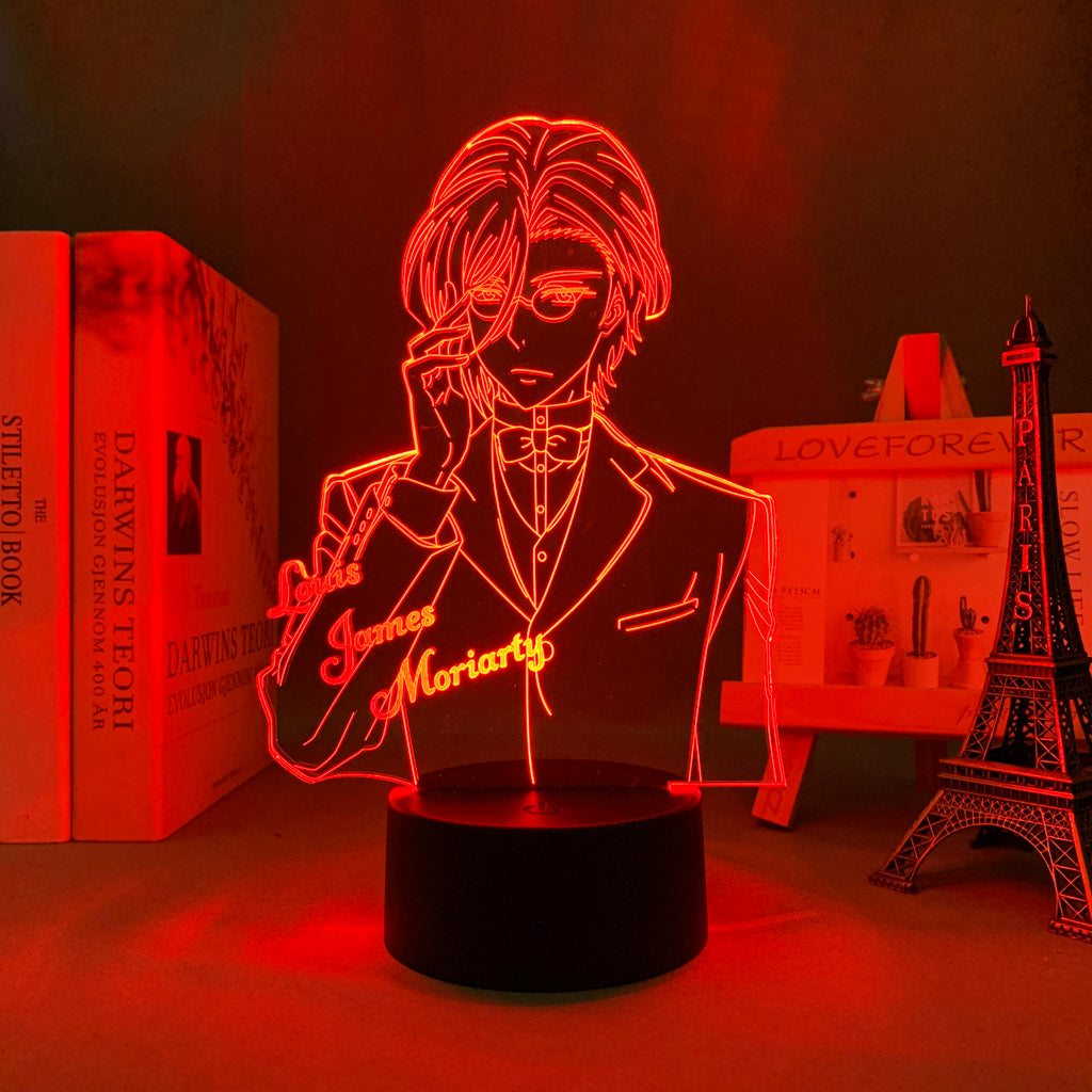 Moriarty The Patriot Louis James Moriarty 3D LED Lamp Anime Figure  Bedroom Desk Decoration Small Night Light for Children's Festival Birthday Gifts