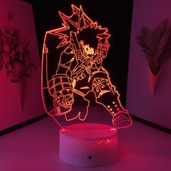 3D LED Lamp Anime My Hero Academia Katsuki Bakugo Lamp for Birthday Gift Bedroom Decoration Manga Bakugo Night Light