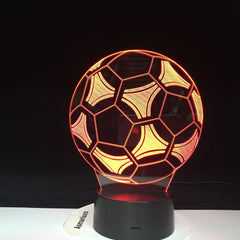 11.11 Deal Football Soccer Shape 3D LED Night Light for Office Home Room Decoration Child Boys Baby Nightlight Table Lamp Gift