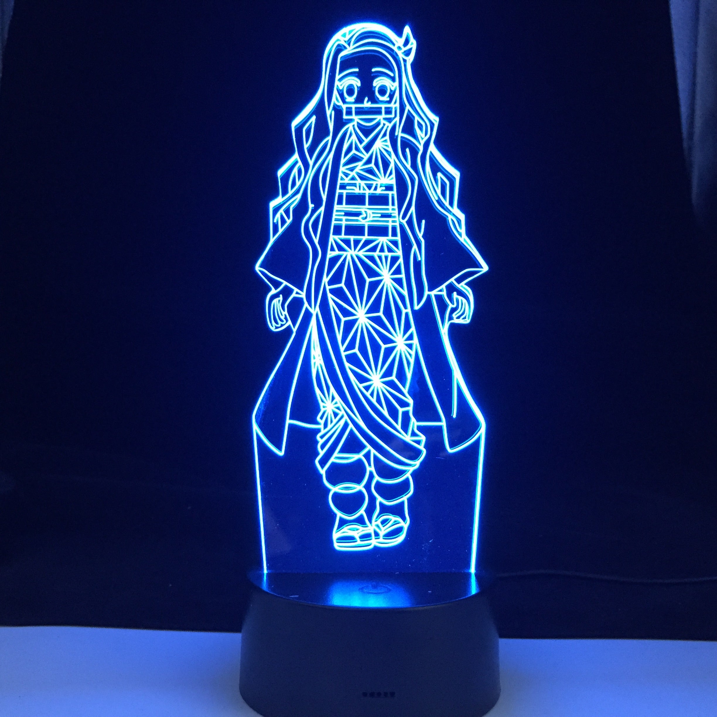 Nezuko Kamado Anime Lamp Demon Slayer Kimetsu No Yaiba 3D Led 16 Colors Light Japanese Anime Remote Control Base Table Lamp