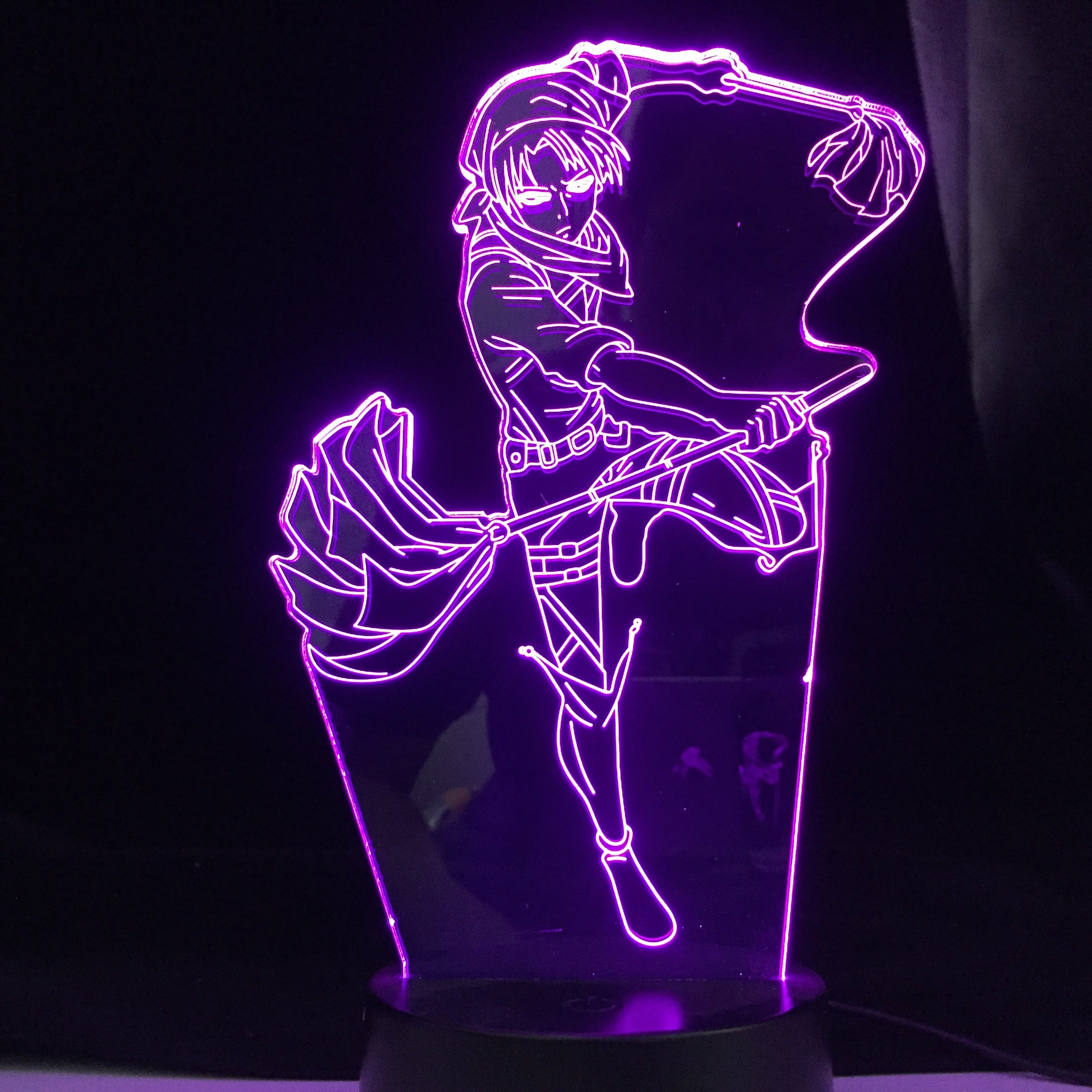 Levi Ackerman Acrylic 3d Lamp Attack on Titan for Home Room Decor Light Child Gift Levi Ackerman LED Night Light Anime