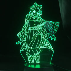 Acrylic Led Night Light Anime Demon Slayer Agatsuma Zenitsu Figure for Kids Child Bedroom Decor Cool Kimetsu No Yaiba Lamp Gift