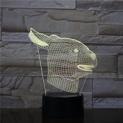 3D LED Lamp Dog Illusion Night Light Visual USB Cable Bedroom Desk Table Home Decor Creative For Kids Christmas Gift 2584