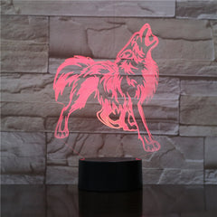 Desk Lamp 3D USB Led Visual Night Light Bedroom Bedside Lighting Mood Creative Wolf Lamp Sleeping Light Fixture Decor 1750