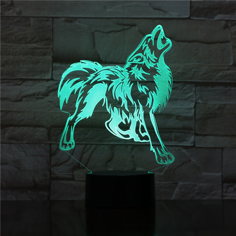 Desk Lamp 3D USB Led Visual Night Light Bedroom Bedside Lighting Mood Creative Wolf Lamp Sleeping Light Fixture Decor 1750