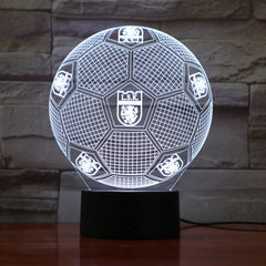 Football 4 - 3D Optical Illusion LED Lamp Hologram