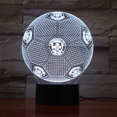 Football 5 - 3D Optical Illusion LED Lamp Hologram