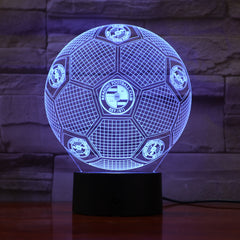 Football 7 - 3D Optical Illusion LED Lamp Hologram