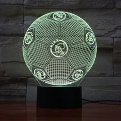 Football 8 - 3D Optical Illusion LED Lamp Hologram