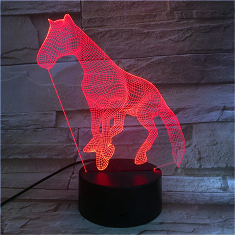 Creative Night Light 7 Color 3D Lamp Kids Room Dog Toy Led Lighting Table Lamp for Child Bedside Decor Gift 588