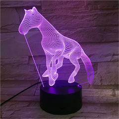 Creative Night Light 7 Color 3D Lamp Kids Room Dog Toy Led Lighting Table Lamp for Child Bedside Decor Gift 588