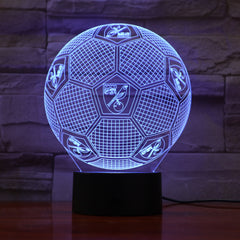 Football 10 - 3D Optical Illusion LED Lamp Hologram