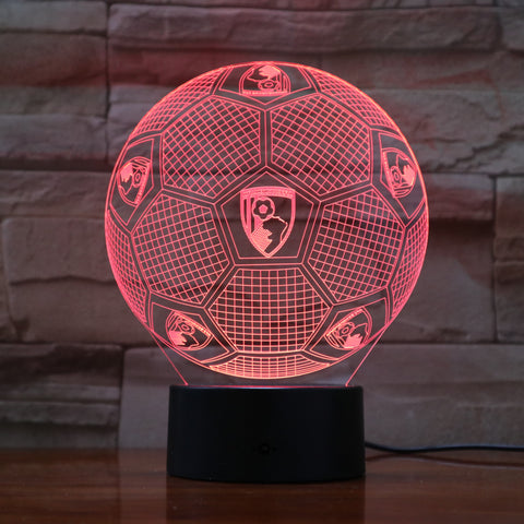 Football - 3D Optical Illusion LED Lamp Hologram