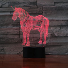 Horse 4 - 3D Optical Illusion LED Lamp Hologram