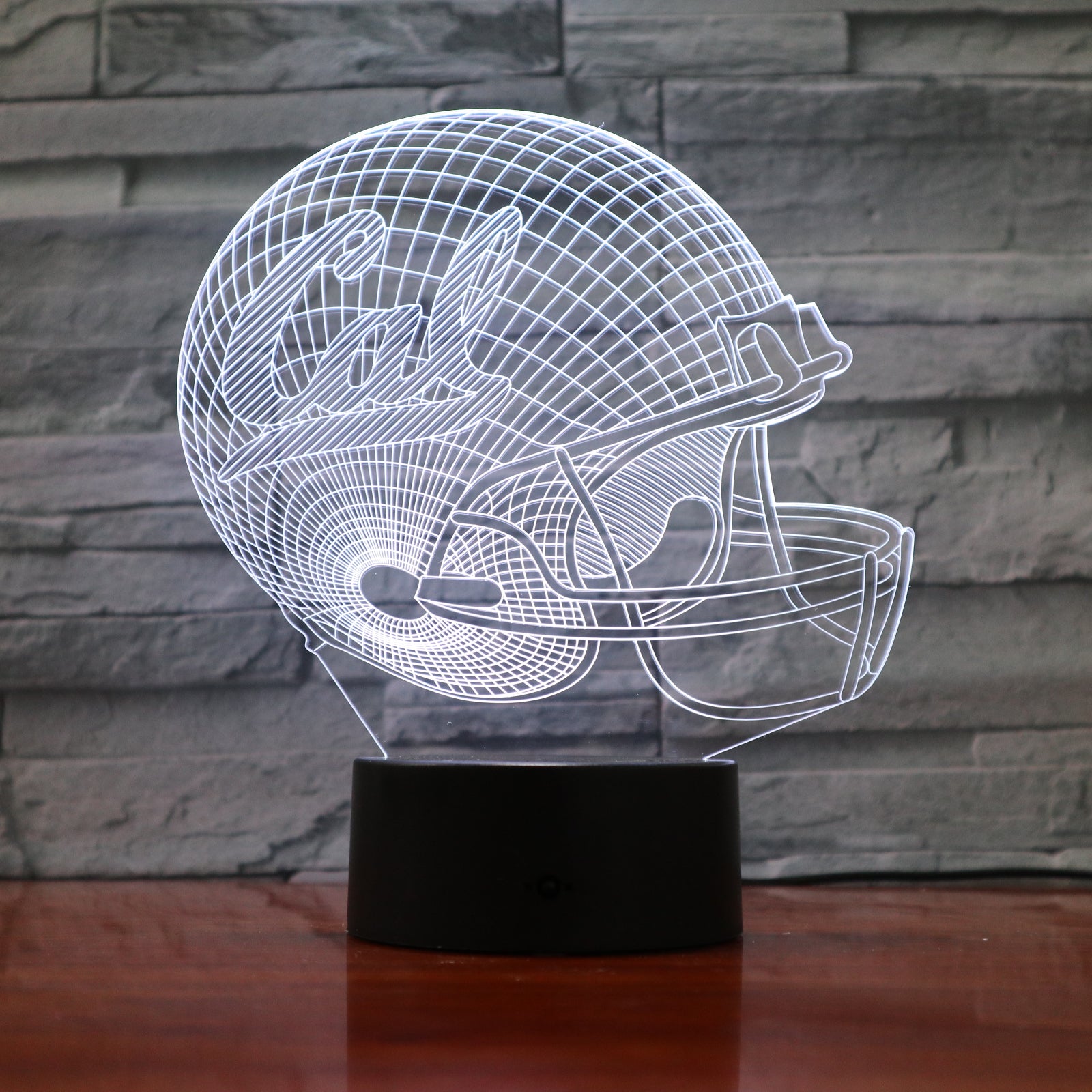American Football Helmet 5 - 3D Optical Illusion LED Lamp Hologram