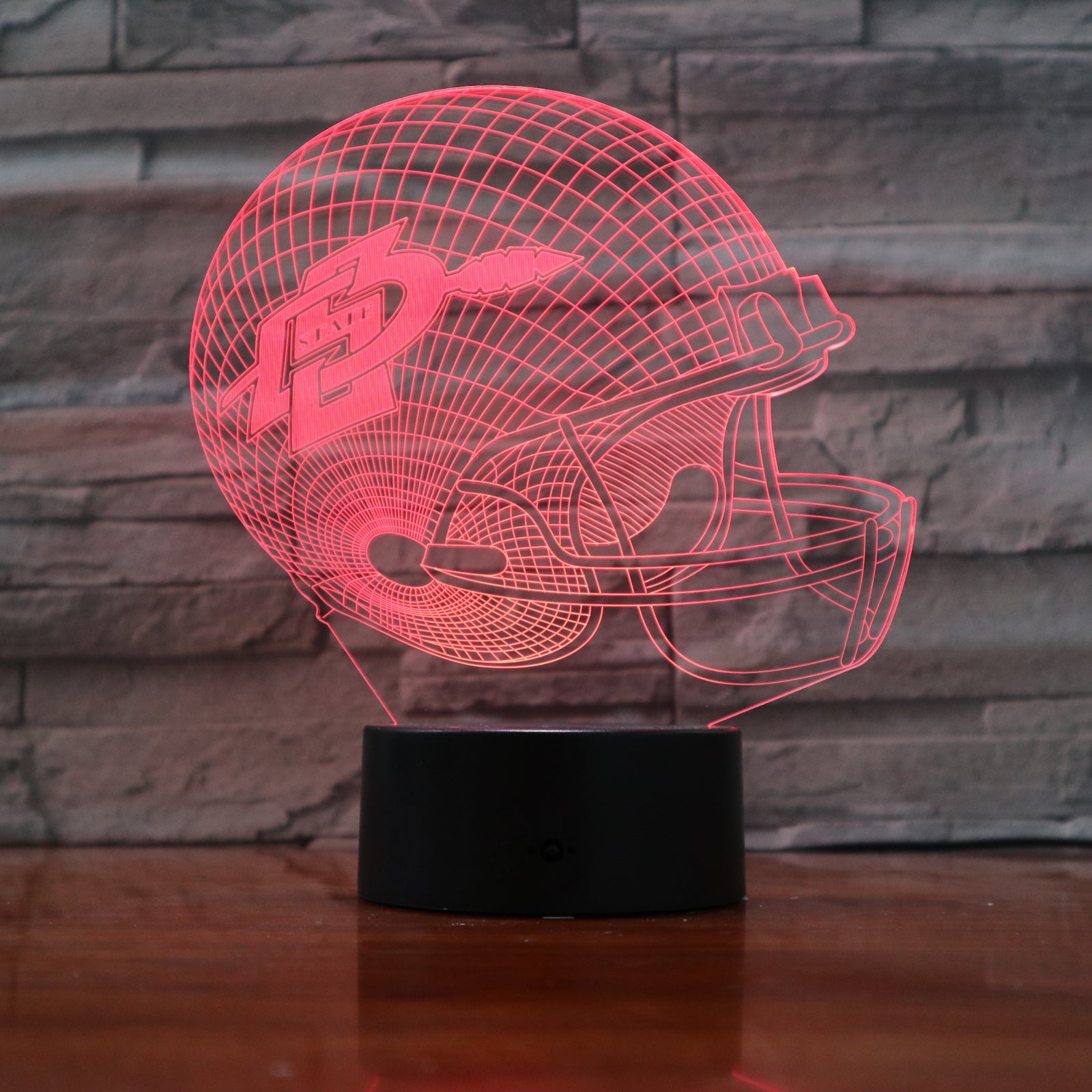 American Football Helmet 4 - 3D Optical Illusion LED Lamp Hologram