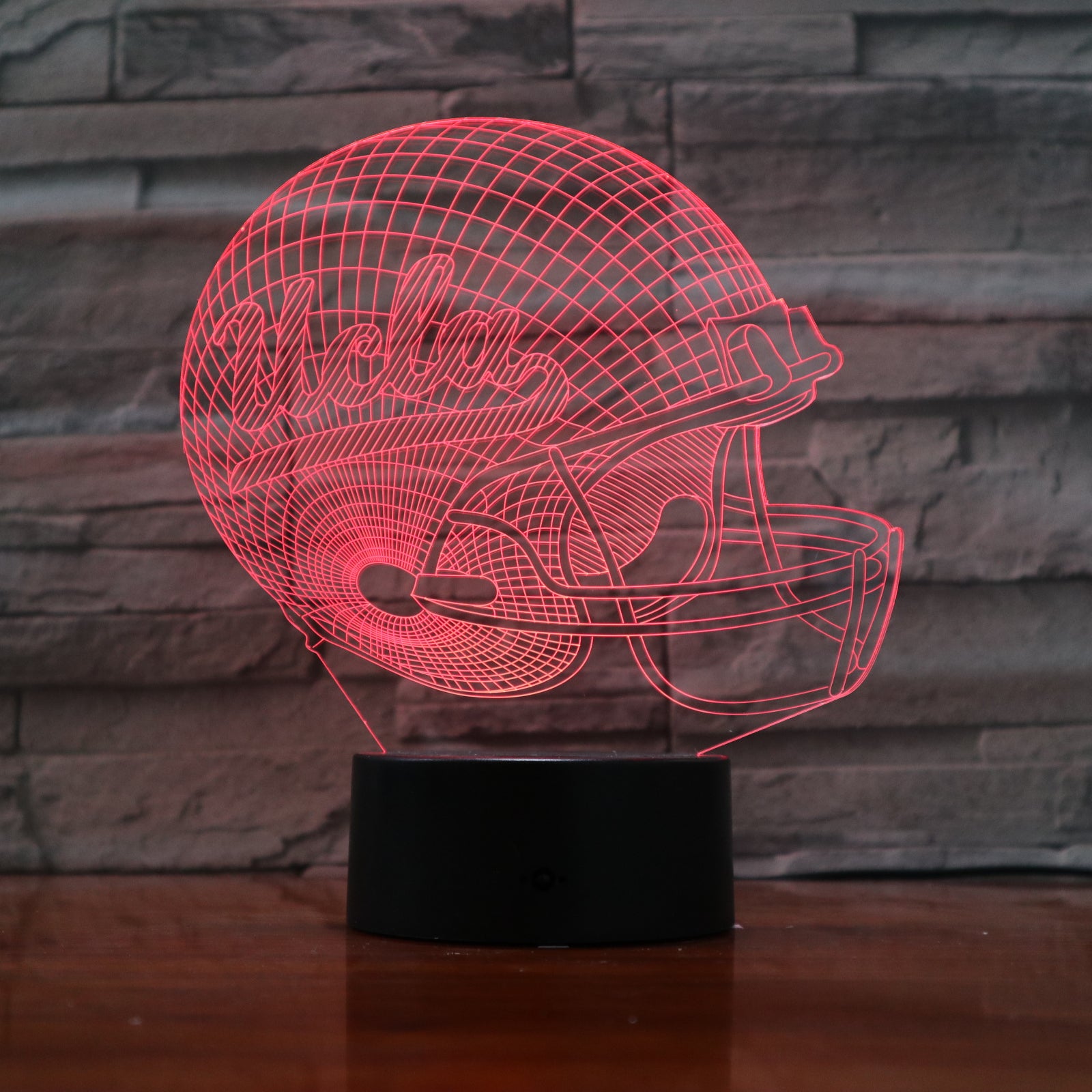 American Football Helmet 3 - 3D Optical Illusion LED Lamp Hologram