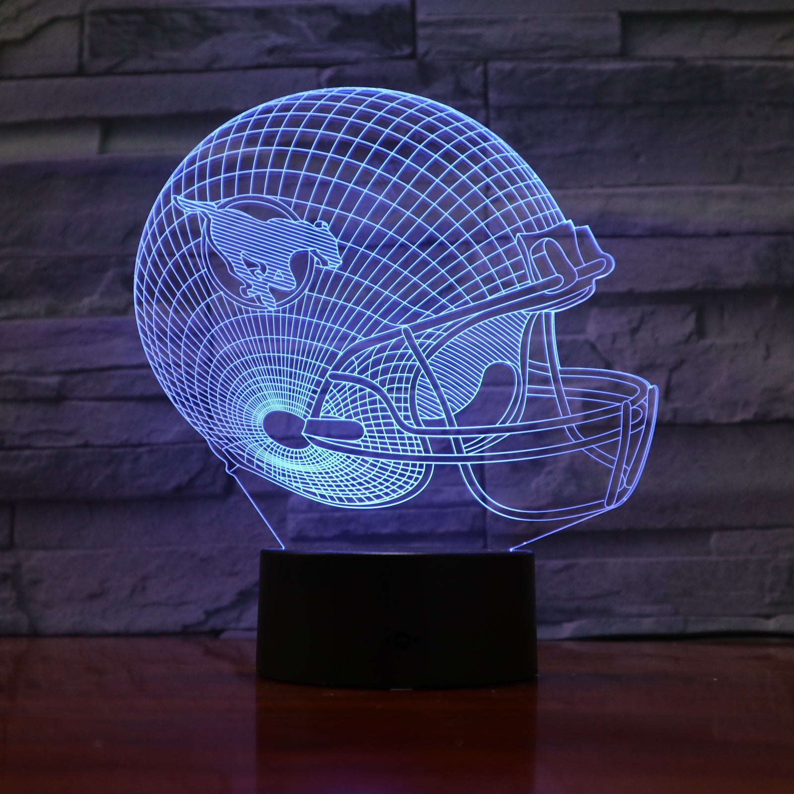 American Football Helmet 2 - 3D Optical Illusion LED Lamp Hologram