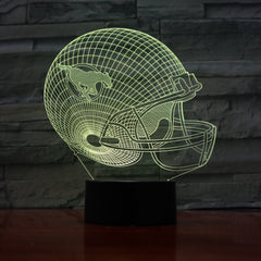 American Football Helmet 2 - 3D Optical Illusion LED Lamp Hologram