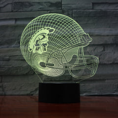 American Football Helmet - 3D Optical Illusion LED Lamp Hologram