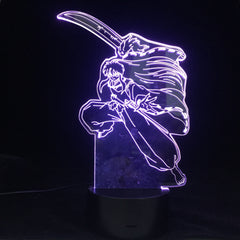 3d Led Lamp Anime Inuyasha for Bedroom Decorative Nightlight Birthday Gift Room Lamp Acrylic Led Night Light Inuyasha