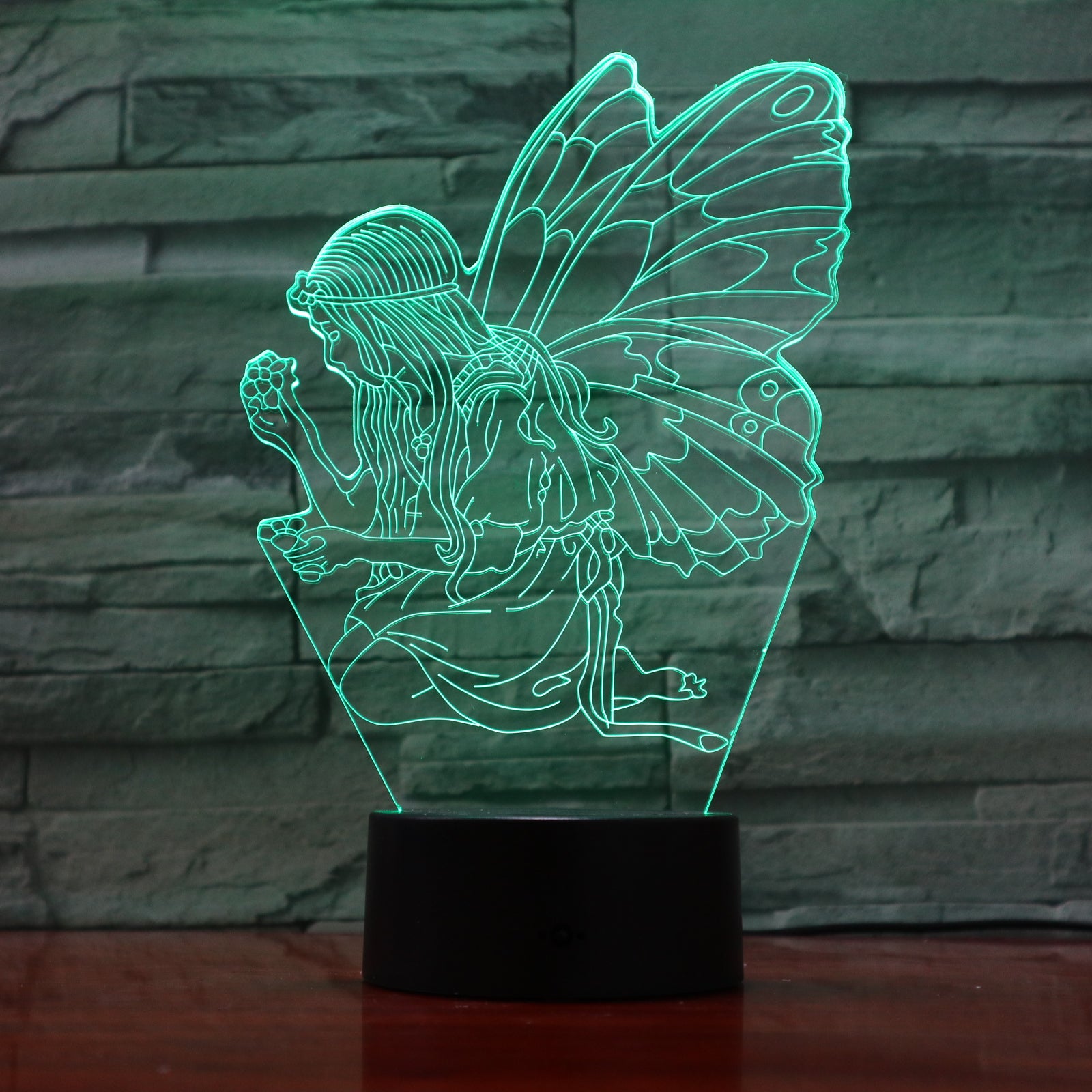 Butterfly girl - 3D Optical Illusion LED Lamp Hologram