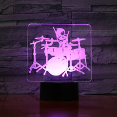 Rock Music - 3D Optical Illusion LED Lamp Hologram