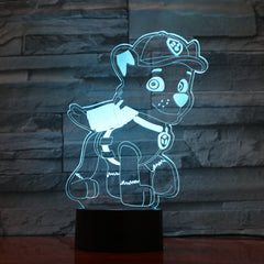 Dog 4 - 3D Optical Illusion LED Lamp Hologram