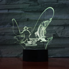 Fisher - 3D Optical Illusion LED Lamp Hologram