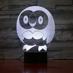 Cartoon Lovely Owl 3D Lamp Acrylic LED Animal Bird Night Light Lamp Baby Sleepping Atmosphere lamp Bedroom Light 841