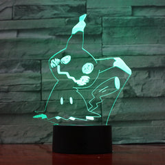 Pikachu - 3D Optical Illusion LED Lamp Hologram